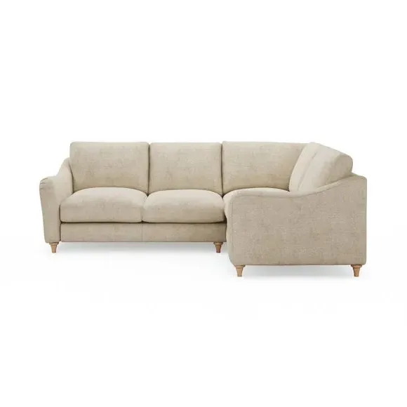 Corner Sofa with Chaise - Natural, Chenille