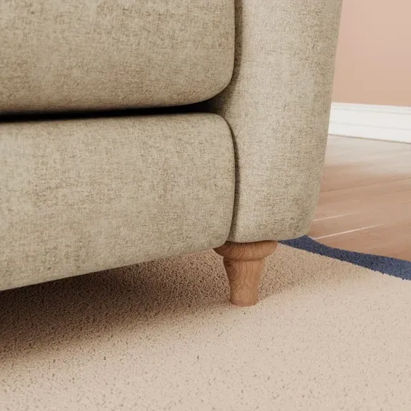 Corner Sofa with Chaise - Natural, Chenille