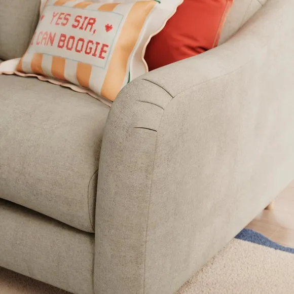 Corner Sofa with Chaise - Natural, Chenille