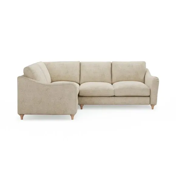 Corner Sofa with Chaise - Natural, Chenille
