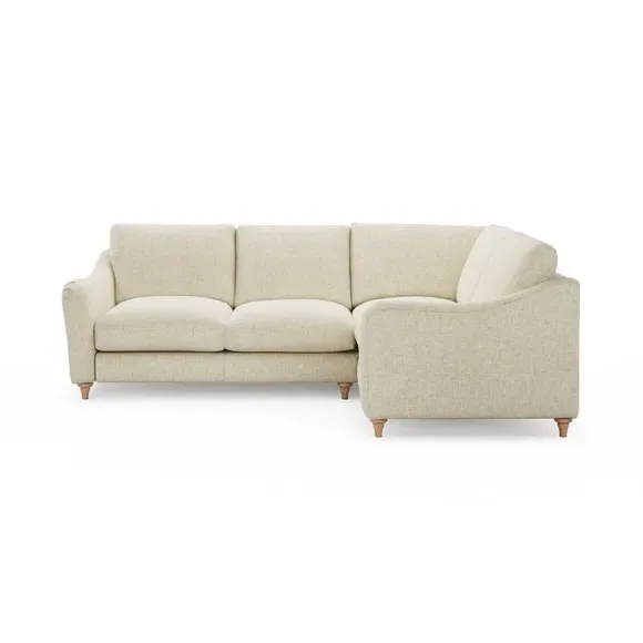 Corner Sofa with Chaise - Natural, Faux Linen