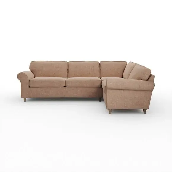Corner Sofa with Curved Arms - Clay, Chenille