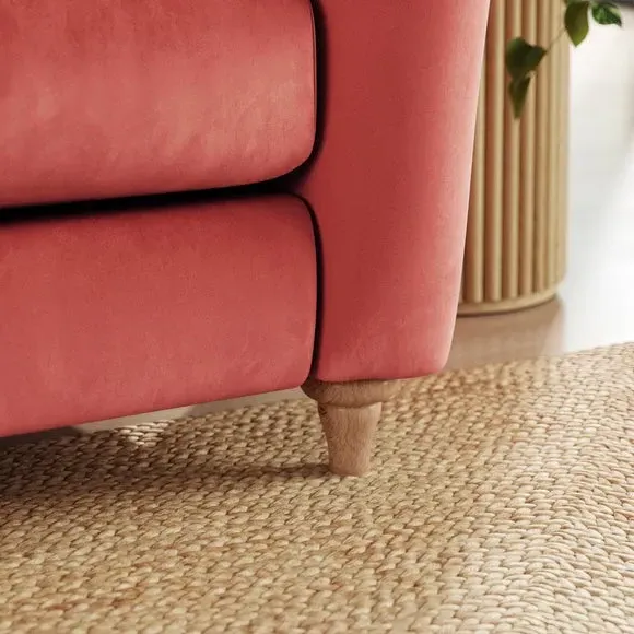 Corner Sofa with Curved Arms - Clay, Velvet