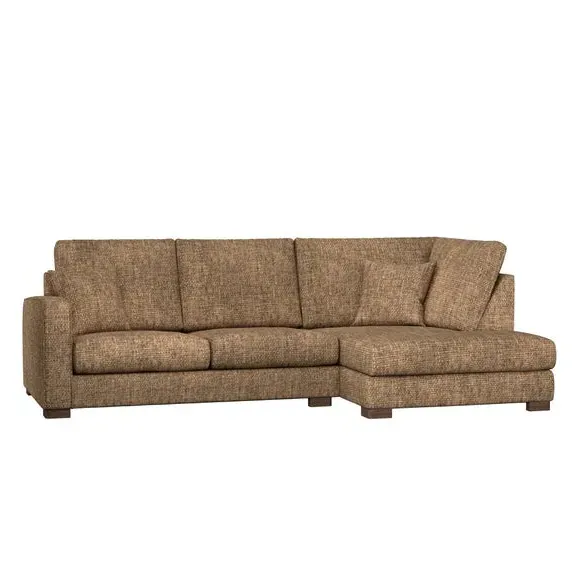 Corner Sofa with Deep Seats - Caramel, Chenille