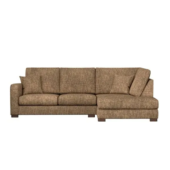 Corner Sofa with Deep Seats - Caramel, Chenille