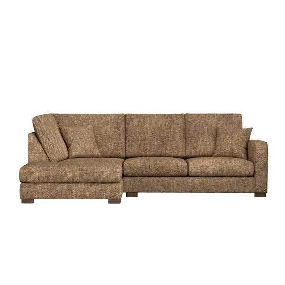 Corner Sofa with Deep Seats - Caramel, Chenille