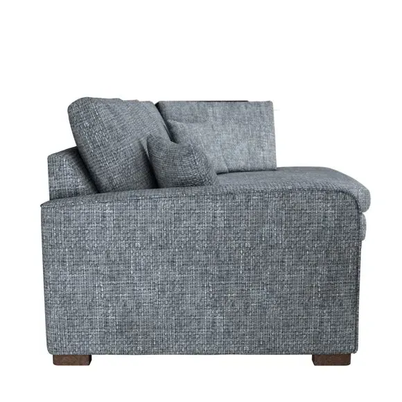 Corner Sofa with Deep Seats - Charcoal, Chenille