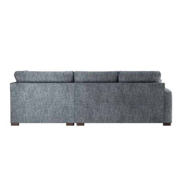 Corner Sofa with Deep Seats - Charcoal, Chenille
