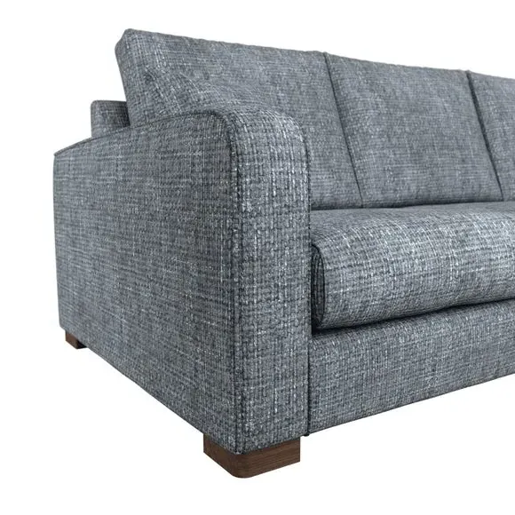 Corner Sofa with Deep Seats - Charcoal, Chenille