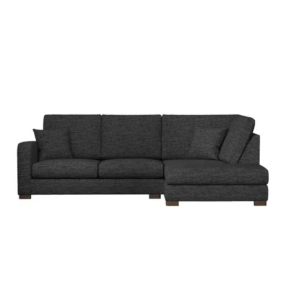 Corner Sofa with Deep Seats - Graphite, Fabric