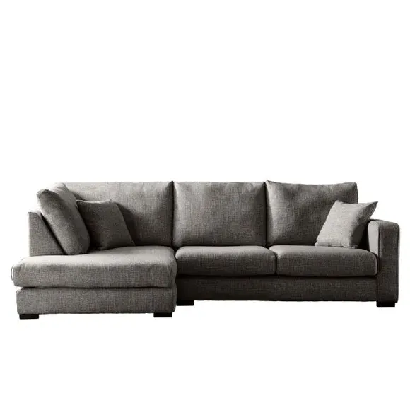 Corner Sofa with Deep Seats - Grey, Multi Weave