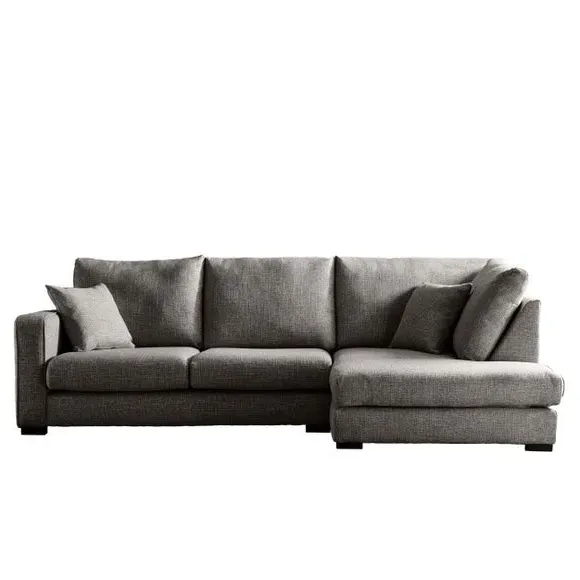 Corner Sofa with Deep Seats - Grey, Multi Weave