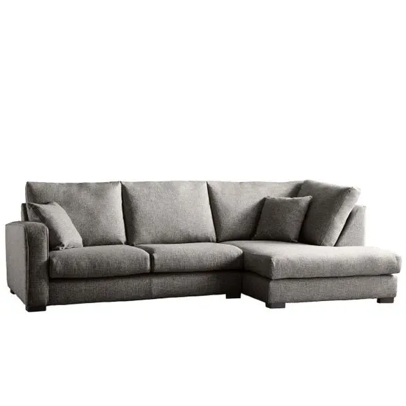 Corner Sofa with Deep Seats - Grey, Multi Weave