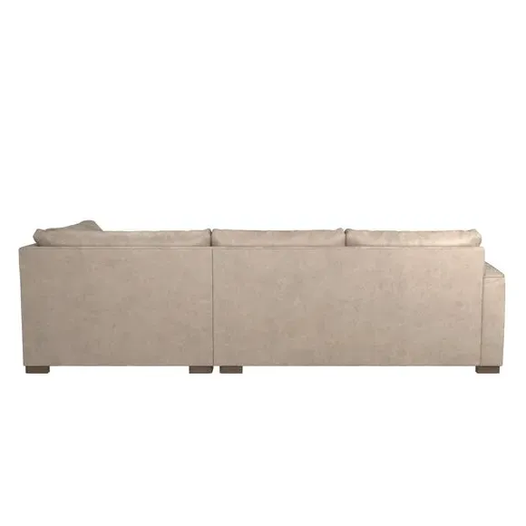 Corner Sofa with Deep Seats - Mink, Faux Leather