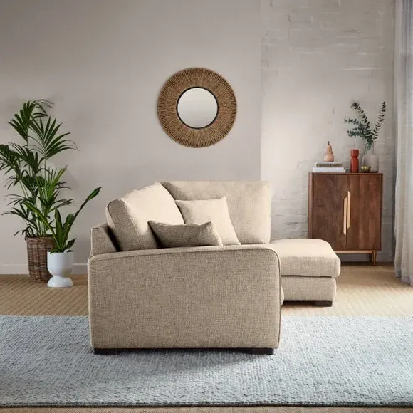 Corner Sofa with Deep Seats - Natural, Multi Weave