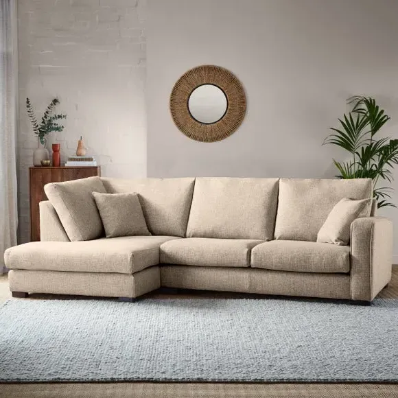 Corner Sofa with Deep Seats - Natural, Multi Weave