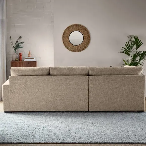Corner Sofa with Deep Seats - Natural, Multi Weave