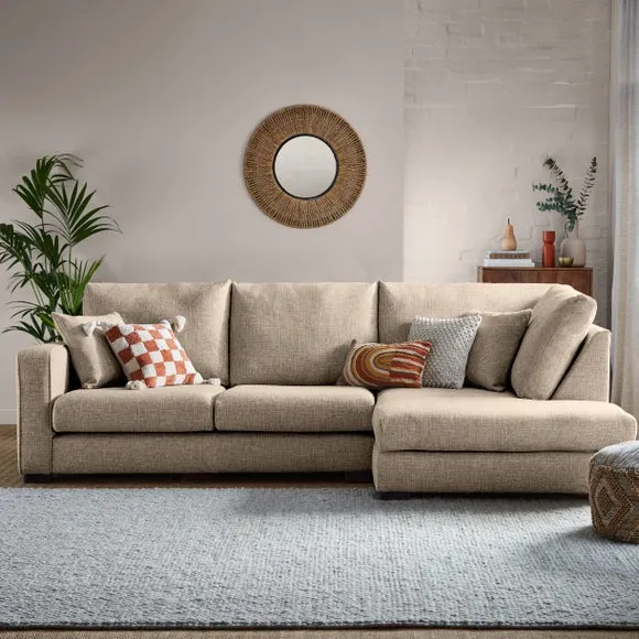 Corner Sofa with Deep Seats - Natural, Multi Weave