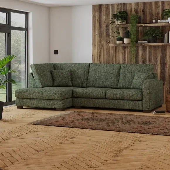 Corner Sofa with Deep Seats - Vine, Chenille