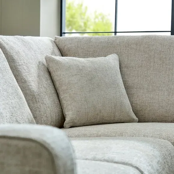 Corner Sofa with Deep Seats - White, Chenille