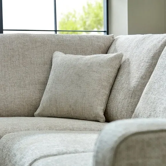 Corner Sofa with Deep Seats - White Sand, Chenille