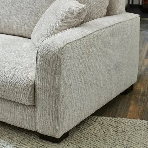 Corner Sofa with Deep Seats - White Sand, Chenille