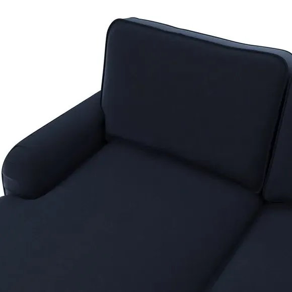 Corner Sofa with Scatter Cushions - Navy, Velvet