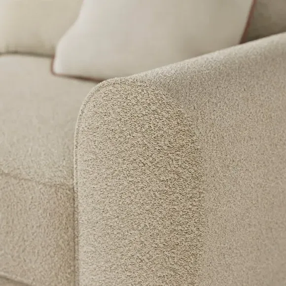 Corner Trundle Sofa Bed - Natural, Boucle