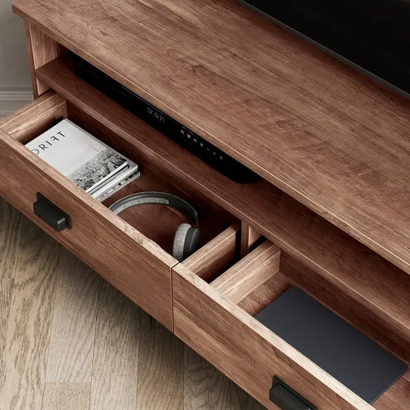 Corner TV Unit with Drawers - Pine Effect