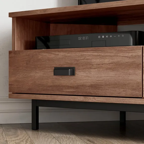 Corner TV Unit with Drawers - Pine Effect