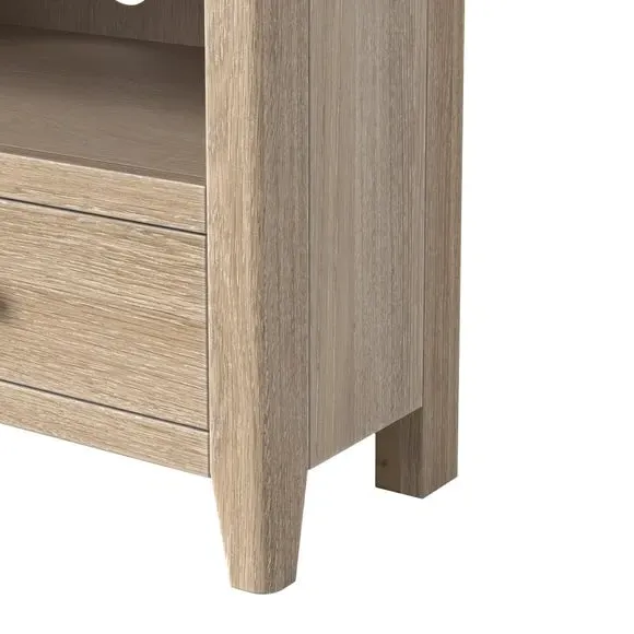 Corner TV Unit with Storage - Oak, Oak Pine