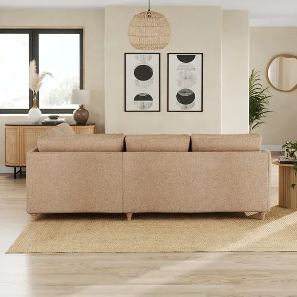 Corner Unit Sofa with Curved Arms - Clay