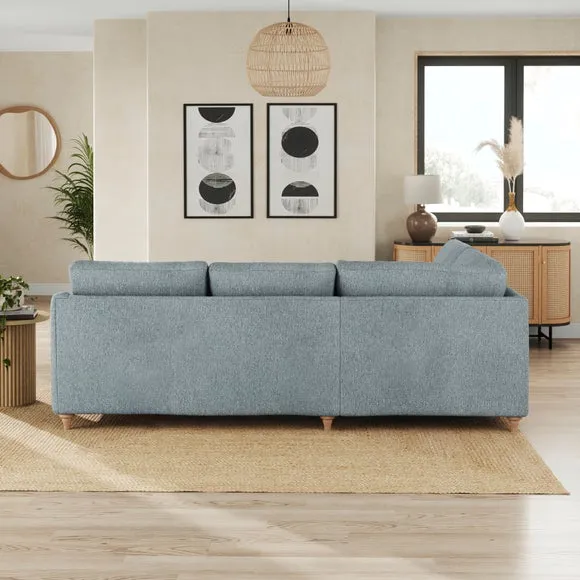Corner Unit Sofa with Curved Arms - Teal