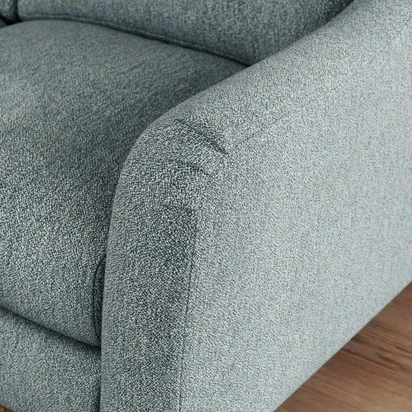 Corner Unit Sofa with Curved Arms - Teal