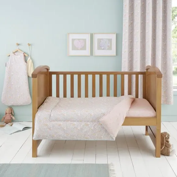 Cot Bed Duvet 4 Tog Washable - Pink, Cotton image