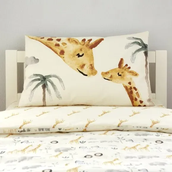 Cot Bed Duvet Cover Set - Natural, Cotton