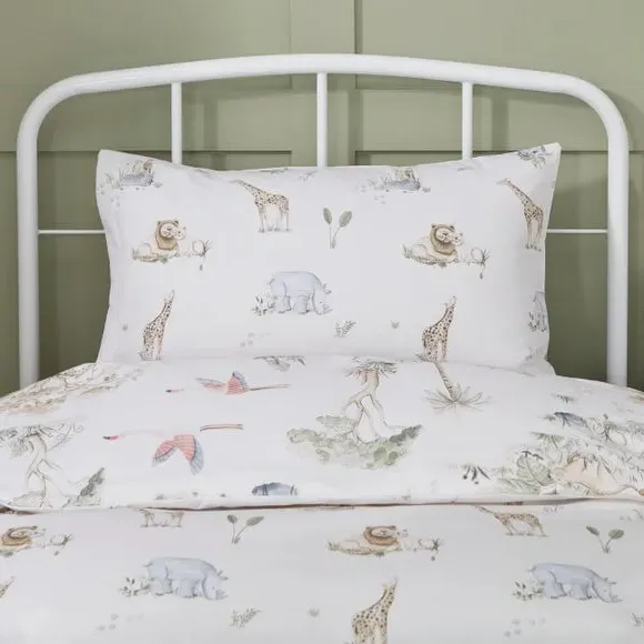 Cot Bed Duvet Cover Set - Natural, Cotton