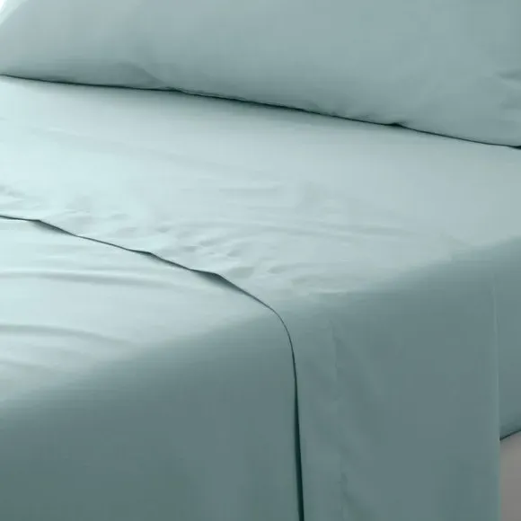 Cotton Flat Sheet 180 Thread Count - Green, Cotton