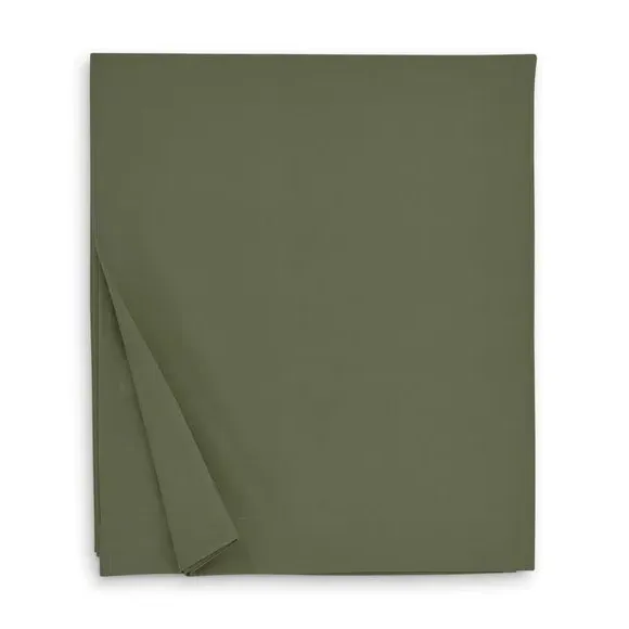 Cotton Flat Sheet 180 Thread Count - Olive, Cotton