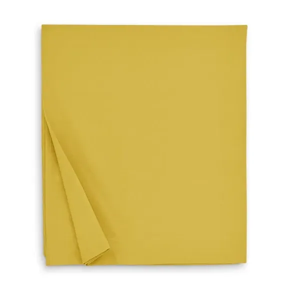 Cotton Flat Sheet 180 Thread Count - Yellow, Cotton