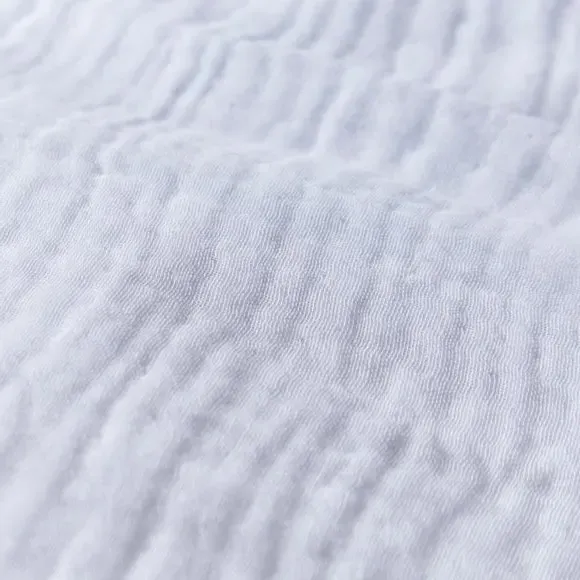 Cotton Muslin Throw Blanket - White, Cotton