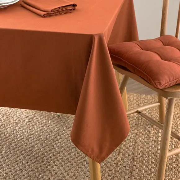 Cotton Tablecloth with Slub Texture - Butterscotch