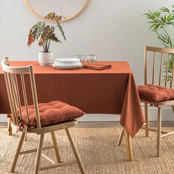Cotton Tablecloth with Slub Texture - Butterscotch
