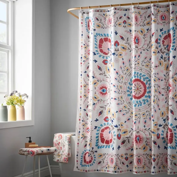 Cotton Towel with Velour Finish - Multicolor