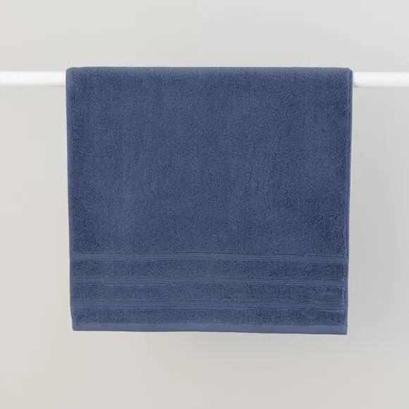 Cotton Towel with Zero Twist Yarn - Blue