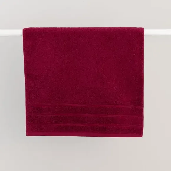 Cotton Towel with Zero Twist Yarn - Cerise
