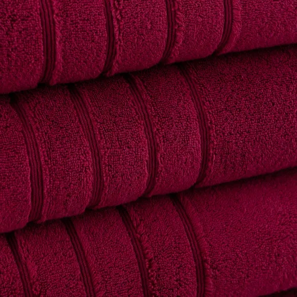 Cotton Towel with Zero Twist Yarn - Cerise