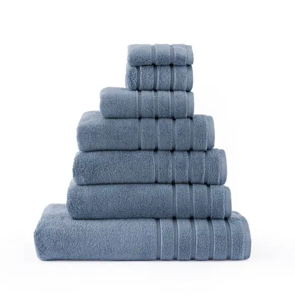 Cotton Towel with Zero Twist Yarn - Chambray