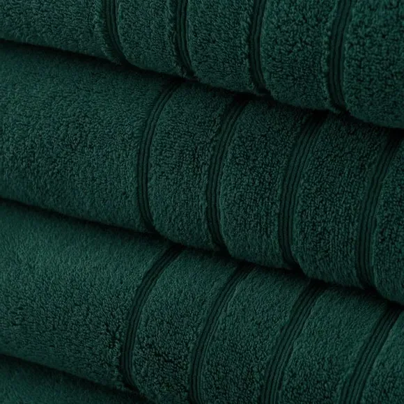 Cotton Towel with Zero Twist Yarn - Green