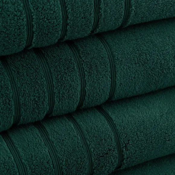 Cotton Towel with Zero Twist Yarn - Green